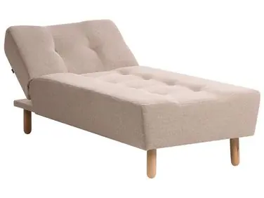 Chaise Longue ALSTEN Fabric Beige - Living Room
