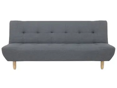 Sofa Bed 3 Seater ALSTEN Fabric Dark Grey - Living Room