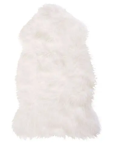 Alfombra de pelo sintético MUNGO Blanco 53 x 88 cm - Accesorios decorativos