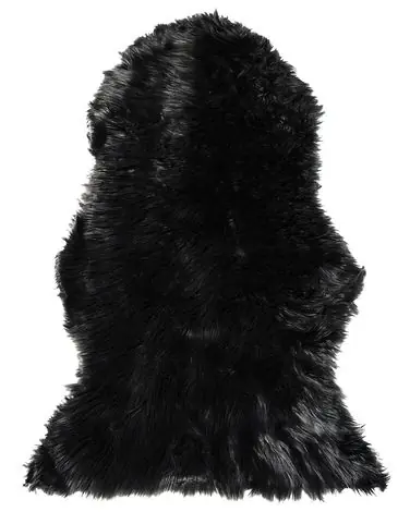 Alfombra de pelo sintético MUNGO Negro 63 x 95 cm - Accesorios decorativos