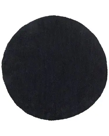Alfombra de pelo largo DEMRE Negro ø 140 cm - Accesorios decorativos