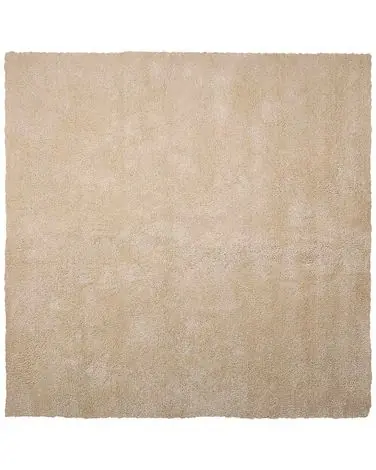 Alfombra de pelo largo DEMRE Beige 200 x 200 cm - Accesorios decorativos