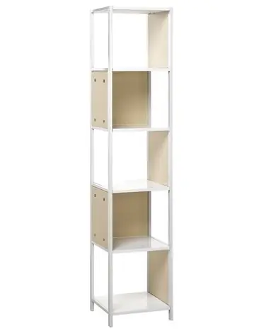 5 Tier Shelving Unit BOGOTA 165 cm White - Living Room