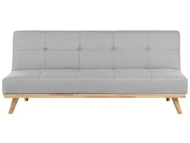 Sofa Bed 3 Seater FROYA Fabric Light Grey - Living Room