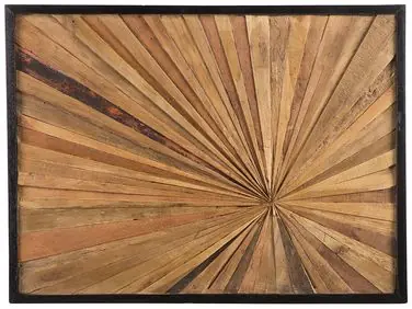Wall Decor MERIDA Teak Wood 60 cm Brown - Home Accessories