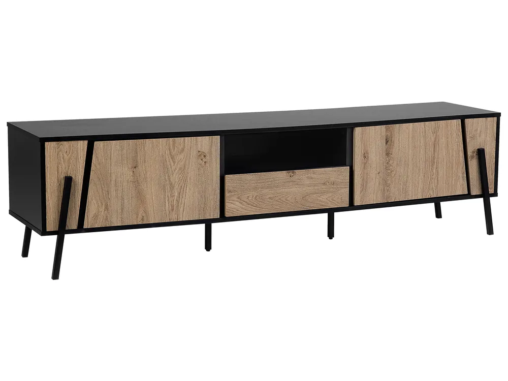 TV Stand BLACKPOOL Brown/ Black - Living Room