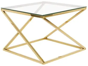 Mesa de centro BEVERLY Vidrio Dorado - Sala de estar