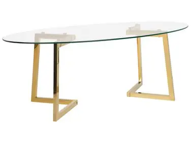 Mesa de centro FRESNO Vidrio Dorado - Sala de estar