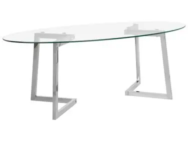 Mesa de centro FRESNO Vidrio Plateado - Sala de estar