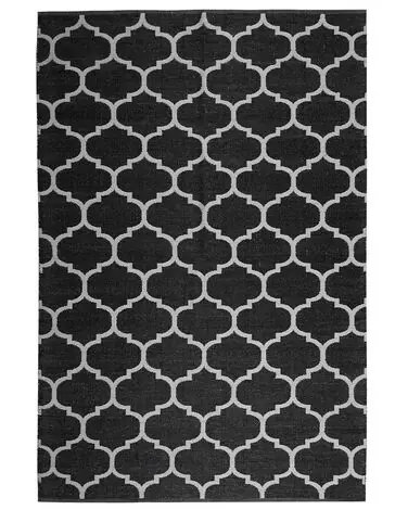 Alfombra de exterior ALADANA Negro/Blanco 140 x 200 cm Reversible - Accesorios decorativos