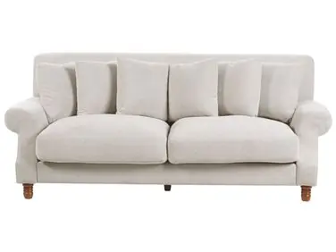 Sofá 2 plazas EIKE Tela Blanco crema - Sala de estar
