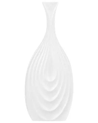 Jarrón decorativo THAPSUS Cerámica 39 cm Blanco - Accesorios decorativos