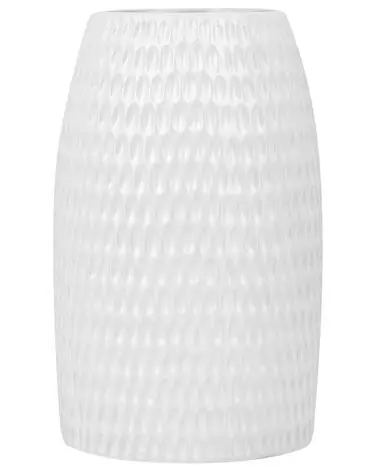 Jarrón decorativo LINZI Gres 25 cm Blanco - Accesorios decorativos