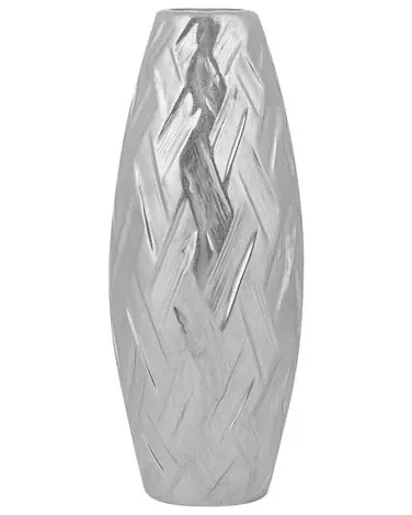 Jarrón decorativo ARPAD Gres 33 cm Plateado - Accesorios decorativos
