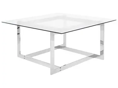 Mesa de centro CRYSTAL Vidrio templado Plateado - Sala de estar