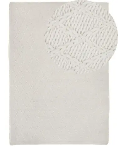 Alfombra ERZIN Blanco crema 160 x 230 cm - Accesorios decorativos