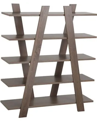 5 Tier Shelving Unit ESCALANTE 116 cm Dark Brown - Living Room