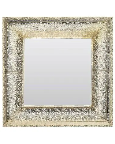 Wall Mirror PLERIN 60 cm 60 cm Metal Gold - Home Accessories
