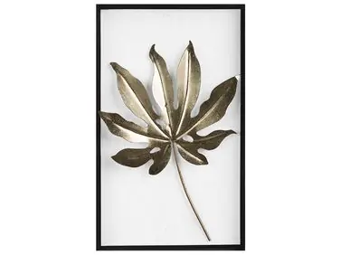 Decoración de pared Hoja CURIUM Metal 50 cm Multicolor - Accesorios decorativos