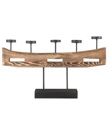 Candle Holder GUATEMALA Pine Wood 36 cm Brown - Home Accessories