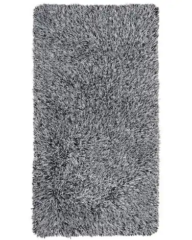 Alfombra de pelo largo CIDE Negro/Blanco 80 x 150 cm - Accesorios decorativos