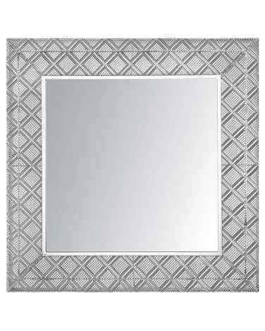 Wall Mirror EVETTES 80 cm 80 cm Metal Silver - Home Accessories