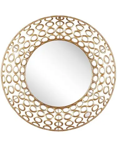 Wall Mirror BOURDON 80 cm 80 cm Metal Gold - Home Accessories