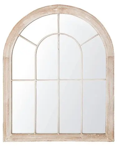 Wall Mirror EMBRY 69 cm 88 cm Metal Beige - Home Accessories