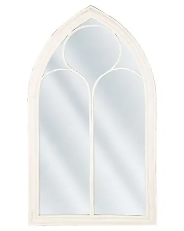Wall Mirror TRELLY 62 cm 113 cm Metal White - Home Accessories