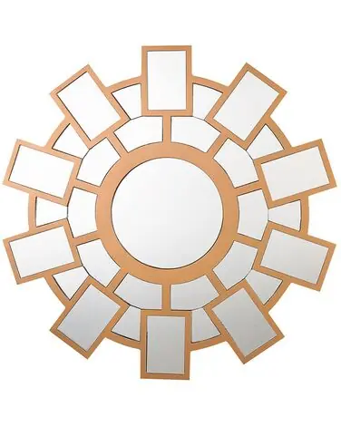 Wall Mirror ROZEL 80 cm 80 cm Golden Brown - Home Accessories