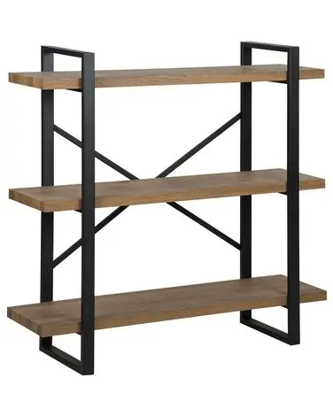 3 Tier Shelving Unit TIMBER 111 cm Dark Brown - Living Room