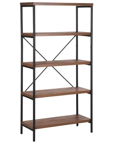 4 Tier Shelving Unit BRISBANE 160 cm Dark Brown - Living Room