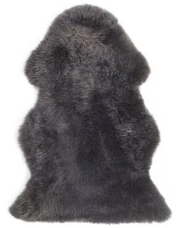 Piel de oveja decorativa ULURU Gris oscuro 65 x 110 cm - Accesorios decorativos