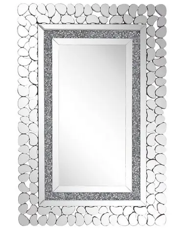 Wall Mirror PABU 60 cm 90 cm Silver - Home Accessories