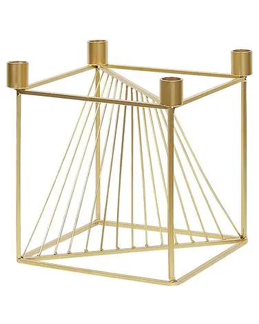Candelero MINDORO Metal 23 cm Dorado - Accesorios decorativos
