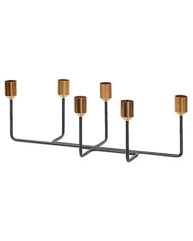 Candelero BANGKA Metal 12 cm Negro - Accesorios decorativos
