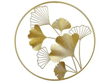 Wall Decor Flower BISMUTH Metal 45 cm Gold - Home Accessories