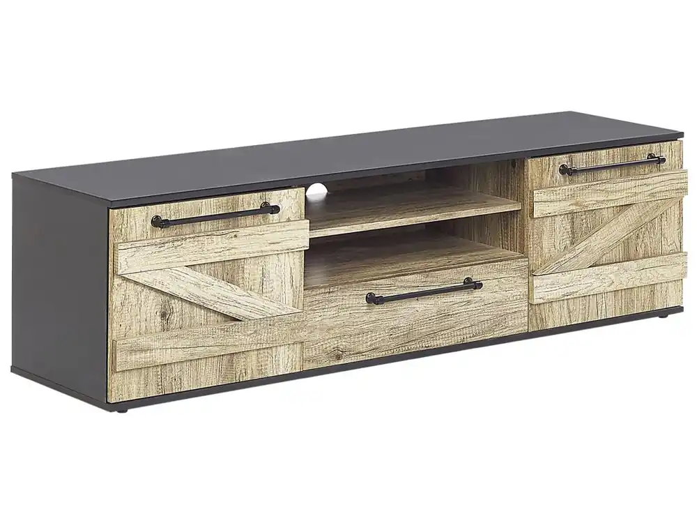 TV Stand SALTER Brown/ Black - Living Room