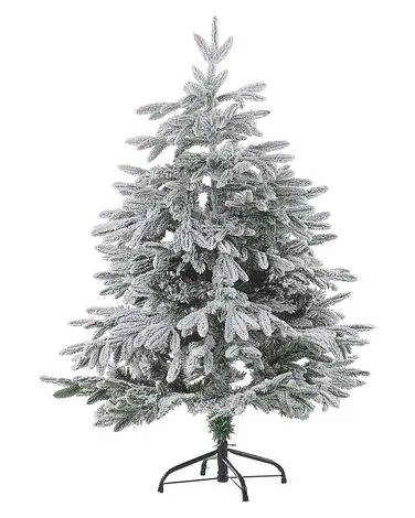 Árbol de Navidad nevado BASSIE 120 cm Blanco