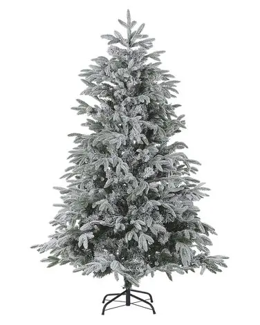 Árbol de Navidad nevado BASSIE 180 cm Blanco