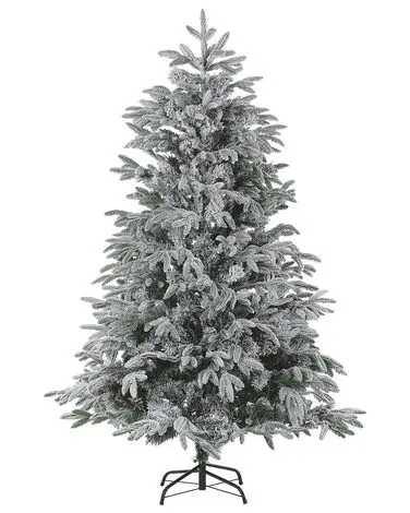 Árbol de Navidad nevado BASSIE 210 cm Blanco