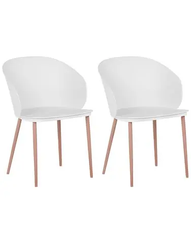 Conjunto de 2 sillas de comedor BLAYKEE Blanco