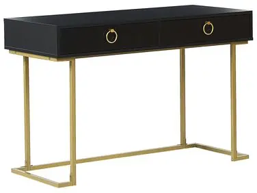 Console Table WESTPORT Black/ Gold 115 cm 50 cm with Drawers - Home Office