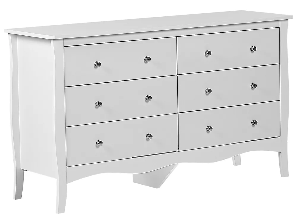 6 Drawer Chest WINCHESTER White - Living Room