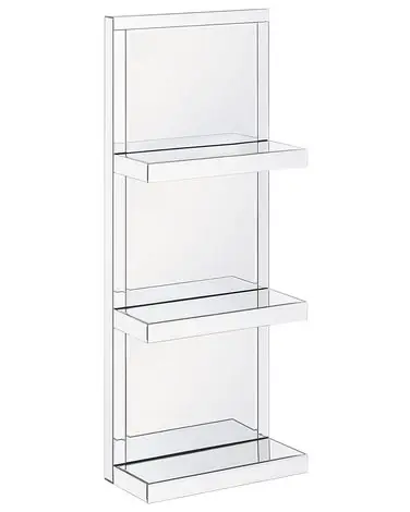 Wall Shelf GAONA Mirrored Silver - Living Room