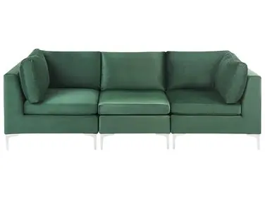 Sofá modular 3 plazas EVJA Verde Terciopelo - Sala de estar