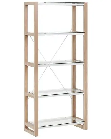 4 Tier Shelving Unit JENKS 152 cm White - Living Room