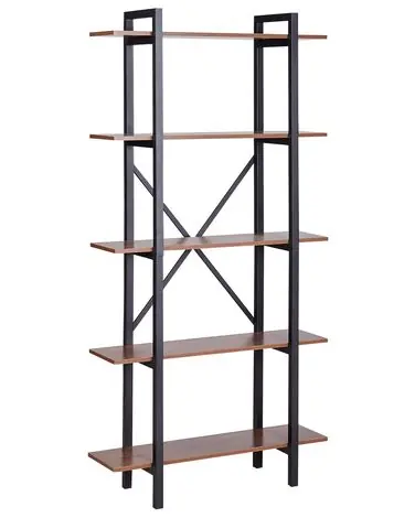 5 Tier Shelving Unit DARBY 180 cm Dark Brown - Living Room