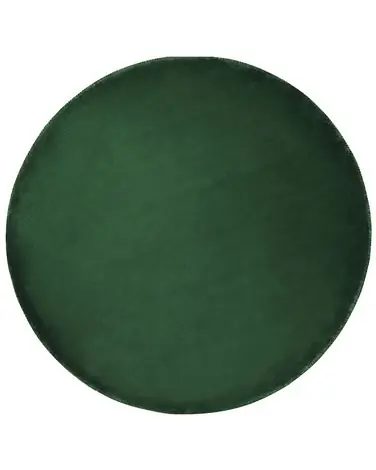 Alfombra GESI II Verde esmeralda ø 140 cm Viscosa - Accesorios decorativos