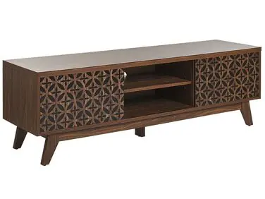 TV Stand PRESCOT Dark Brown - Living Room